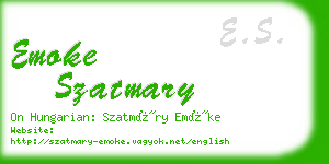 emoke szatmary business card